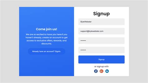 Signup.